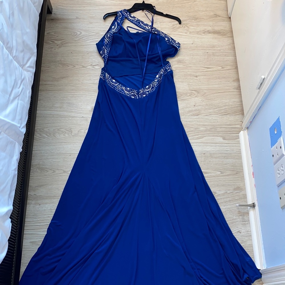 Royal Blue Sequin Sheath Prom Dress,Royal Blue Evening Dress  Y4159 main image 1